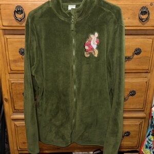 Disney Green Fleece Sweater with Character Patch